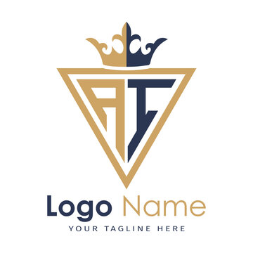 Initial monogram with triangle shape creative letter logo