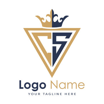 Initial monogram with triangle shape creative letter logo