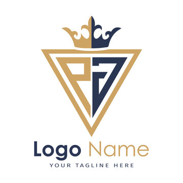 Initial monogram with triangle shape creative letter logo