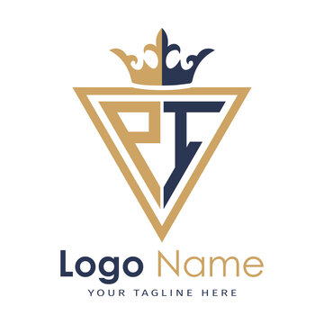 Initial monogram with triangle shape creative letter logo