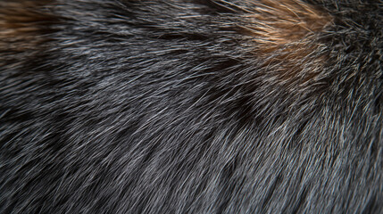 Wall Mural - Close-up of calico or tortoiseshell cat fur texture, showcasing the intricate patterns and vibrant colors of pet hair, symbolizing comfort, warmth, and the beauty of natural animal coats.

