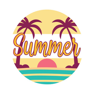 


         Summer vibes vector illustration.
