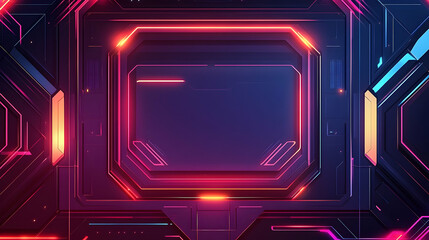 Poster - A vibrant, futuristic, and geometric display of glowing neon lines and shapes.