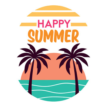 


         Summer vibes vector illustration.
