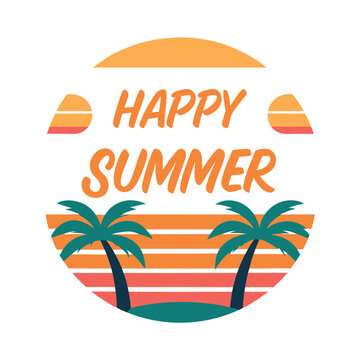 


         Summer vibes vector illustration.
