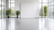 © MAKASIHMAS SIDNEY - Modern, spacious office or gallery interior with large blank canvas