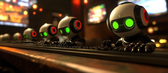 Poster - Assembly Line of Future: Robot Workforce in Tech Industry Precision and Focus