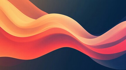 Poster - A vibrant abstract design featuring flowing waves in warm colors, creating a dynamic and visually engaging composition.