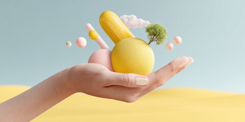Poster - Minimalist Green Innovation Eco-Conscious Design Showcasing Sustainable Business Concepts with of Climate Solutions and Holistic Environmental Strategy