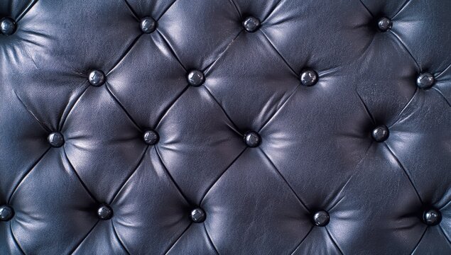 Dark leather tufted upholstery (1)