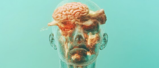 Poster - Neurotechnology Insights Translucent Cerebral Visualization Revealing Cognitive Architecture in High-Definition Neurological Innovation for Medical Education and Digital Health Analytics