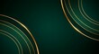 © Cintia - A luxurious blend of deep emerald green and radiant gold curves, creating a sophisticated and eye-catching background or design element.