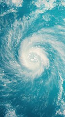 Poster - Climate Crisis Visualization High-Resolution Satellite Imagery of Catastrophic Hurricane Displaying Extreme Weather Patterns for Meteorological Risk Management and Scientific Research