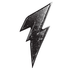 Poster - lightning bolt halftone grunge vector design element