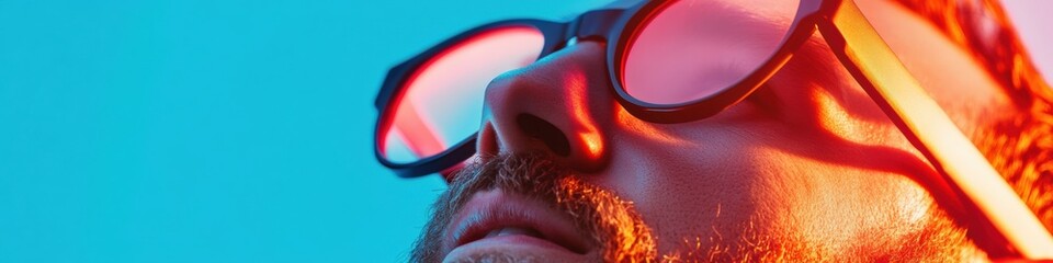 Poster - Cyberpunk Cool Immersive Tech Fashion in Neon Chromatic Lighting - Next-Gen Visual Aesthetics for Digital Marketing and Urban Lifestyle Branding
