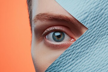 Poster - Take A Wild Guess Day Digital Curiosity Revealed - Geometric Color Block Portrait Exploring Perception, Identity, and Creative Visual Storytelling for Gen Z Branding