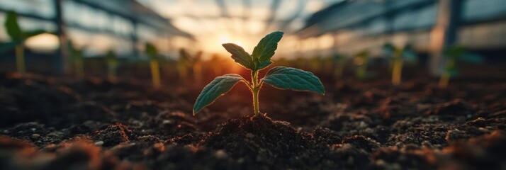 Aufkleber - Sustainable Spring Revival Young Green Seedling Celebrates National Laundry Day with Eco-Conscious Renewal, Growth Mindset and Circular Economy Aesthetics