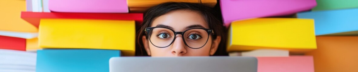 Fototapete - Next-Gen Learning Insights Gen Z Financial Literacy and Academic Resilience in Digital Education Landscape - Empowering Student Success Strategies