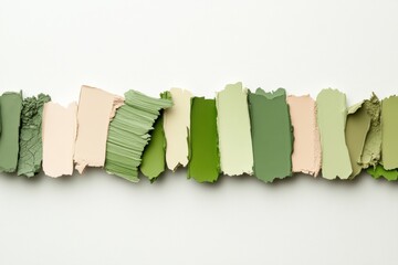 Aufkleber - Sustainable Color Palette Design Eco-Inspired Torn Paper Texture Exploring Organic Green Tones for Modern Branding and Creative Industries