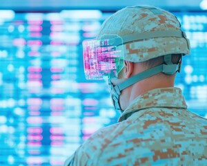 Aufkleber - Next-Gen Defense Tech Augmented Reality Tactical Analysis with Immersive Mixed Reality Interface for Advanced Military Intelligence Visualization