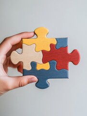Poster - Inclusive Spring Neurodiversity Tactile Puzzle Branding for Mindful Gen Z Marketing - Collaborative Design and Awareness Campaign Visual