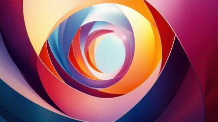 Poster - A vibrant, swirling design of colorful layers creating a mesmerizing spiral effect, drawing the viewer