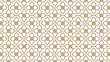 © EfGraphic. - Geometric brown and white seamless pattern with floral accents. Abstract linear tile design.