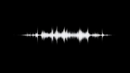 Poster - Abstract sound wave representation on a black background illustrating audio visualization