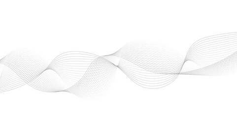 Wall Mural - gray wave curve lines banner background design. Digital frequency track equalizer. Stylized line art background. modern soft luxury texture with smooth and clean vector subtle background illustration	