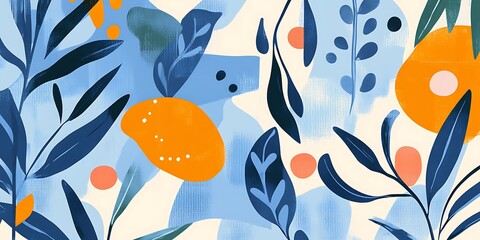 Poster - seamless pattern with flowers