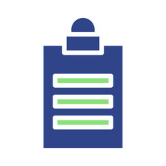 Poster - Simple Flat Style Clipboard Icon for Graphic Design