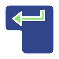 Poster - Symbolic Directional Sign Indicating Return Action