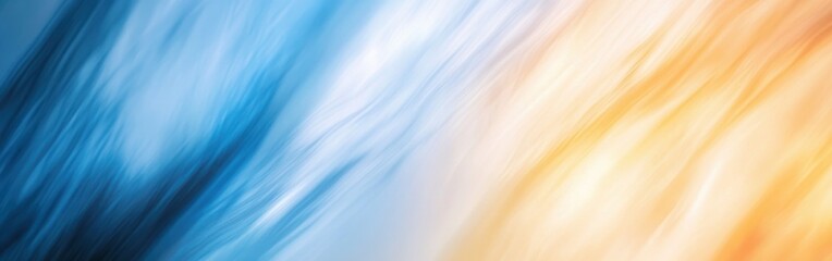 Poster - Vertical Gradient of Cool Blues and Warm Yellows Creates Dynamic, Abstract Background Texture with Flowing, Diagonal Lines for Design