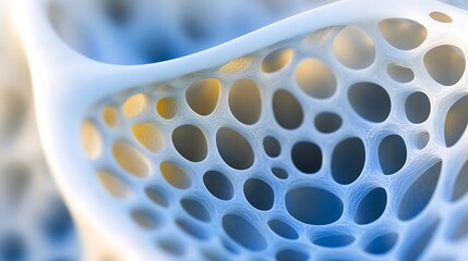 Poster - Intricate close-up of a delicate, translucent structure showcasing organic patterns and textures