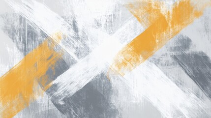 Poster - Abstract muted gray and amber pencil strokes for background or wallpaper, creating a visually dynamic, artistic design.