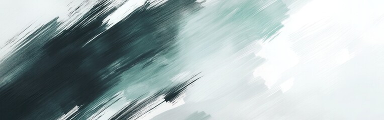 Fototapete - Abstract pastel mint and gray incomplete brushstrokes artwork design for background