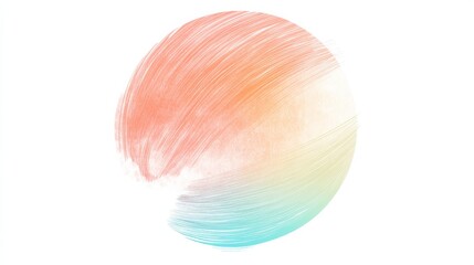 Poster - Abstract pencil strokes circle with gradient shift and light delicate texture for creative design and illustration
