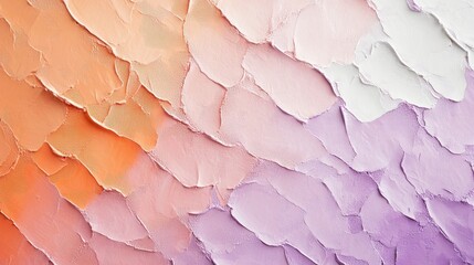 Leinwandbilder - Elegant pastel coral to lavender transitions brushstroke texture for abstract art, background, wallpaper, canvas, and design elements