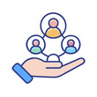 © MdDelowar - Hand Holding Team Member Icons Design