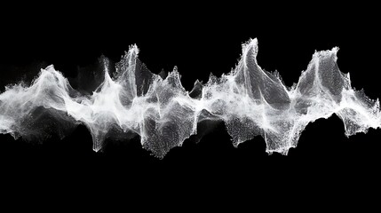 Poster - Abstract representation of sound waves in a black background, showcasing fluid motion and texture