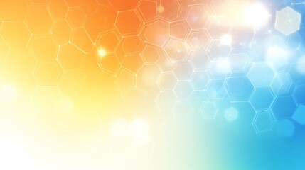 Poster - Abstract geometric background with hexagons and soft lighting, ideal for technology-related themes