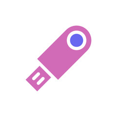 Poster - Stylized flash drive illustration conveying portable storage and connectivity