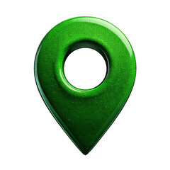 Aufkleber - 3d green location pin sign isolated on transparent background