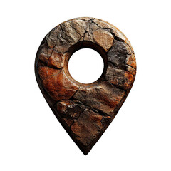 Aufkleber - location pin mark made of hard stone