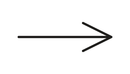 Fototapete - Straight long right arrow icon. web app direction symbol. black arrow icon png. arrow icon for your additional design