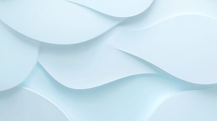 Aufkleber - Soft, flowing abstract background with light blue and white waves creating a serene atmosphere