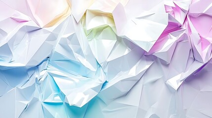 Aufkleber - Abstract colorful crumpled paper texture with soft pastel shades creating a serene background