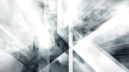 Aufkleber - Abstract grayscale composition featuring dynamic lines and shapes, creating a sense of movement and depth
