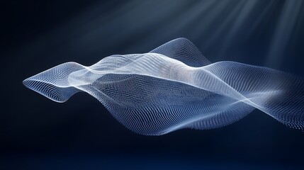 Aufkleber - Abstract wave pattern with light effects creating a sense of motion and depth in a dark background