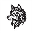 © Rafik12 - Web'Stylized Wolf Head Profile – Tribal Black and White Vector Illustration